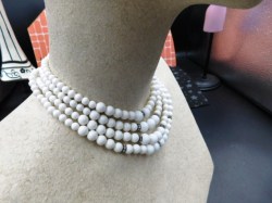 haskell white necklace side view